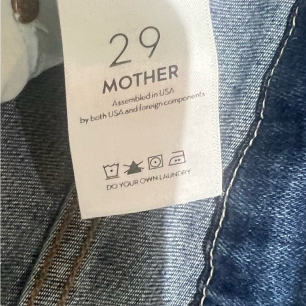 Mother Women's Blue skinny Jeans slight crop